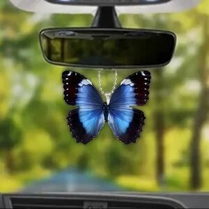 Auto Rearview Mirror Acrylic Butterfly‎ Hanging Car Pendant